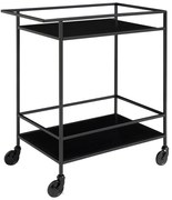 Carrello bar nero con struttura in acciaio Vita - House Nordic