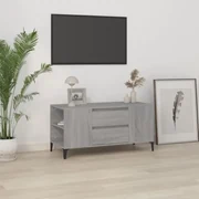 Mobile per TV Grigio Cemento 102x44,5x50 cm Legno Multistrato