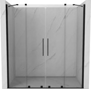 Mexen Velar Duo porte doccia scorrevoli 170 cm, trasparente, nero - 871-170-000-02-70
