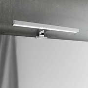 Lampada LED da Specchio 30cm Cromata 6W IP54 Tripla Installazione Colore Bianco Caldo 3.000K