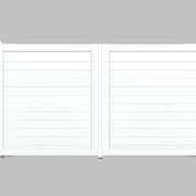 Cancello automatico battente ALBA Maia120 Close in alluminio, apertura centrale, L 350 x H 160 cm, di colore bianco