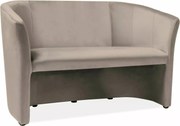 Divano TM-2 Velvet in velluto beige scuro – 126x60x76 cm