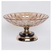 Vassoio decorativo diametro 29,5 cm marrone/fumé