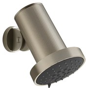 Soffione anticalcare a parete orientabile funzioni pioggia massaggio spray brushed brass PVD rigato 57271 Gessi