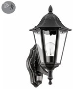 Applique classico da esterno Navedo nero IP44 1X E27 EGLO