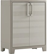 Armadio basso Armadio Gulliver Basso KETER in polipropilene, beige L 80 x H 100 x P 44 cm, 2 ante, adatto per interno/esterno