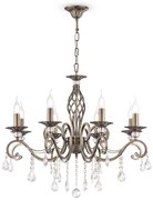 Lampadario Classico Grace Metallo Ottone 8 Luci