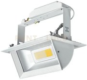 Incasso led lybra orientabile bianco 30w 1600lm 3200k 21,9x14,6x23,5cm