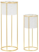 Set di 2 piedistalli per piante in metallo ø 17 cm altezza 46 cm Whity - Mauro Ferretti