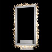 Applique Da Paretemoderno Quartz Halo Metallo Nichel Satinato Cristallo Led 14W