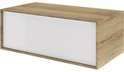 Mobile da bagno sotto lavabo SENSEA Neo marrone laccato lucido L 90 x H 33 x P 48 cm 1 cassetto, lavabo non incluso