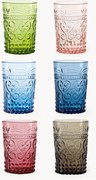 Set 6 bicchieri acqua fatti a mano Provenzale