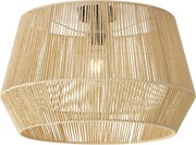 Plafondlamp zwart met beige papieren kap 50/50/30 - Combi