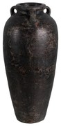 Vaso marrone scuro in terracotta alto (altezza totale 60 cm) Artem – Ixia