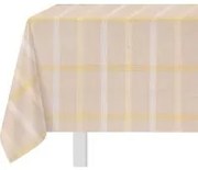 Tovaglia natalizia tartan beige e oro