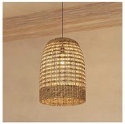 Atmosphera - Lampadario a sospensione con filo SAND 1xE27/40W/230V rattan/giacinto d'acqua