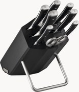Set coltelli con ceppo e 1 paio di forbici in legno di frassino Classic Icon 8 pz
