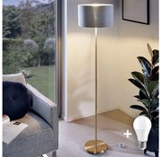 Lampada da terra LED TUNJA 1xE27/20W/230V Ø 38 cm oro/grigio
