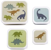 A Little Lovely Company - set di quattro scatole merenda - dinosauri