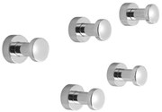 Aqualine - Set 5x Ganci da parete SAMBA cromo lucido