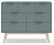 Cassettiera verde polveroso 120x83x40 cm Pisco – Marckeric