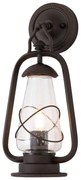 Lampione da giardino, MINERS-WALL H 42 cm, marrone, IP44 ELSTEAD