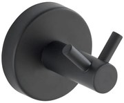 Gancio a parete in acciaio inox nero opaco Bosio - Wenko