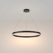 Lampadario A Sospensione Moderno Rim Alluminio Nero Luce Led 51W