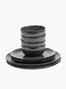 Servizio di stoviglie in porcellana con smalto reattivo Zuma, 4 persone (12 pz)