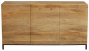 Credenza industriale 3 ante in legno massello di mango e metallo YPSTER