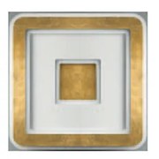 Plafoniera Contemporanea Halò Metallo Foglia Oro Led 46W