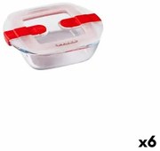 Porta pranzo Ermetico Pyrex Cook  Heat 15 x 12 x 4 cm 350 ml Trasparente Vetro (6 Unità)