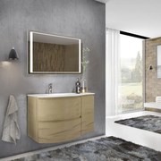 Mobile da bagno sospeso sotto lavabo L 70 x H 45 x P 46 cm marrone, 2 cassetti Armonia
