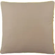 Cuscino divano 45x45 cm tortora con bordo giallo