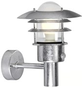 Nordlux - Lampada da parete esterna con sensore LONSTRUP 1xE27/60W/230V IP44 argento