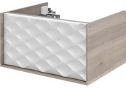 Mobile da bagno sotto lavabo SENSEA Neo grigio laccato lucido L 60 x H 32 x P 48 cm 1 cassetto, lavabo non incluso