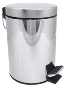 Pattumiera 17x25,5 cm in acciaio inox/argento