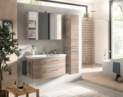 Mobile da bagno sospeso sotto lavabo L 99 x H 48 x P 46.2 cm rovere, 2 cassetti PELIPAL Cassca