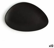 Piatto da pranzo Ariane Antracita Triangolare Nero Ceramica Ø 21 cm (12 Unità)