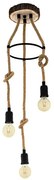 Eglo 43423 - Lampadario su corda RAMPSIDE 3xE27/40W/230V