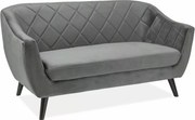 Divano Molly 2 Velvet in velluto grigio – 2 posti