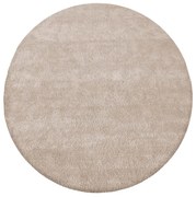 Moderno tappeto rotondo di colore beige