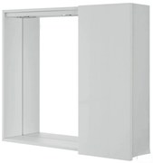 Specchio Contenitore 70x60 Cm Un'Anta Con Illuminazione Led Feridras "Stella" Bianco Lucido