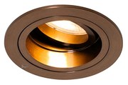 Faretto da incasso rotondo bronzo scuro orientabile e inclinabile - Chuck