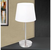 Orion LA 4-1205/1 - Lampada da tavolo con porta USB LUDWIG 1xE27/40W/230V bianco/cromo