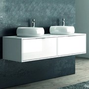 Kamalu - mobile bagno 150cm con 2 cassetti scorrevoli kspr-150b