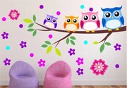 Bellissimi adesivi per la cameretta dei bambini - con gufetti 50 x 100 cm