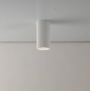 Plafoniera Rotonda GU10 e GU5.3 in Gesso Pitturabile Ø70x140mm