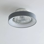 Ventilatore da soffitto Lindby LED Mace, grigio, silenzioso, CCT