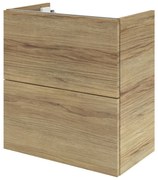 Mobile da bagno sospeso sotto lavabo L 60 x H 64 x P 35 cm rovere lucido, 2 cassetti SENSEA Neo Frame